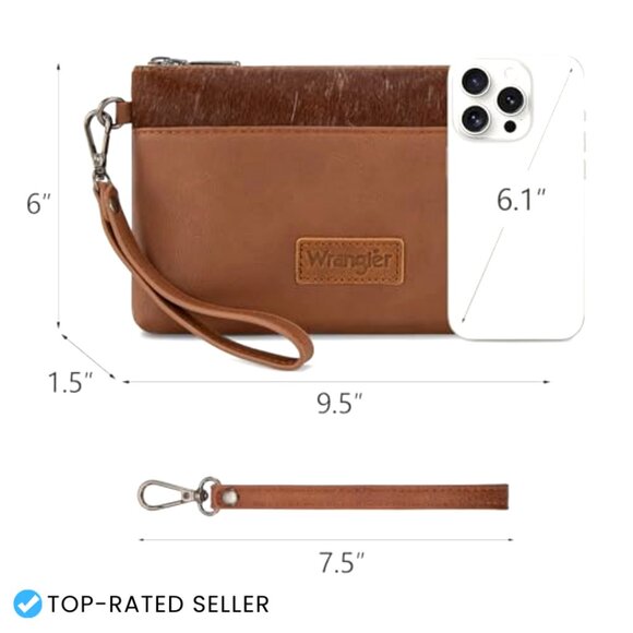 Large Capacity Wristlet Clutch Minimalist Chic Detachable Strap Phone Organizer